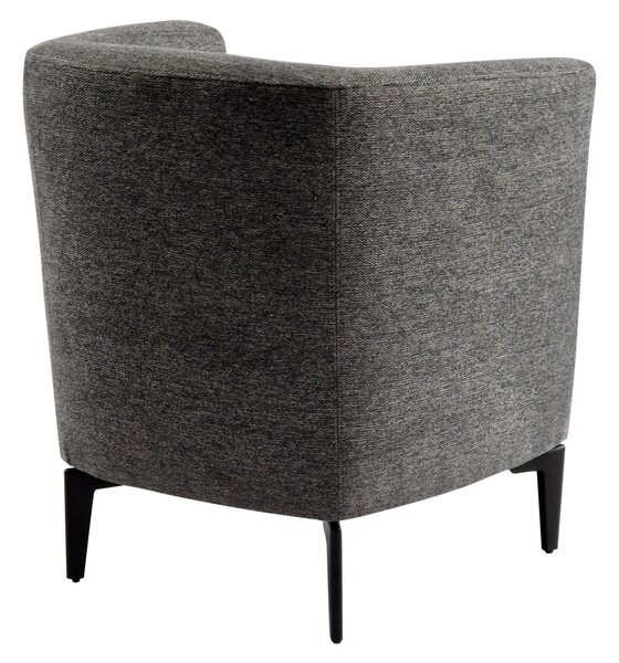 KONDELA Designové křeslo, šedá/černá, KAPY