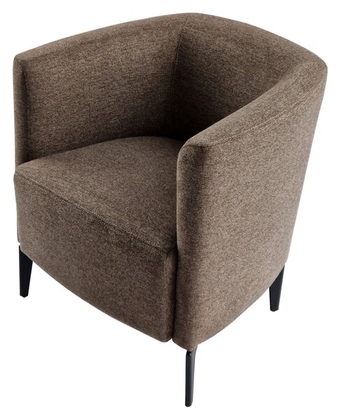 KONDELA Designové křeslo, hnědá/černá, KAPY