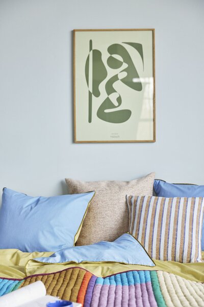 Bavlněné povlečení Aki Blue/Yellow 140 × 200 cm