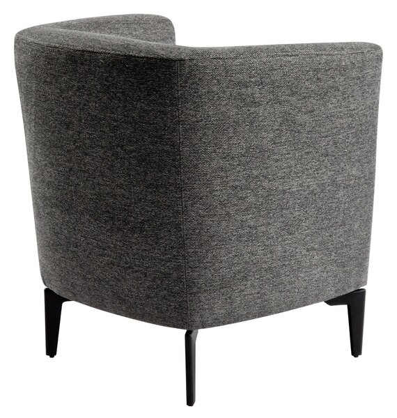 KONDELA Designové křeslo, šedá/černá, KAPY
