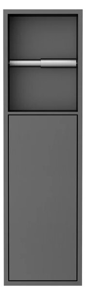 Sapho Sapho, INSERTA zapuštěný držák na toaletní papír, 600x170mm, nerezová ocel, gun metal, 1301-60B