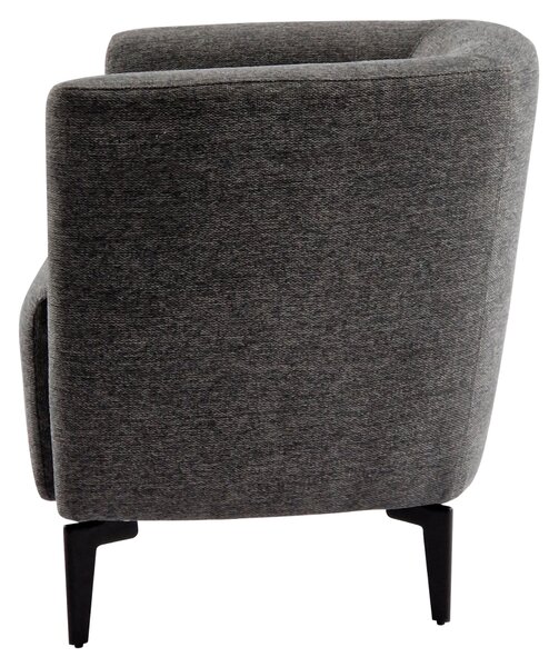 KONDELA Designové křeslo, šedá/černá, KAPY