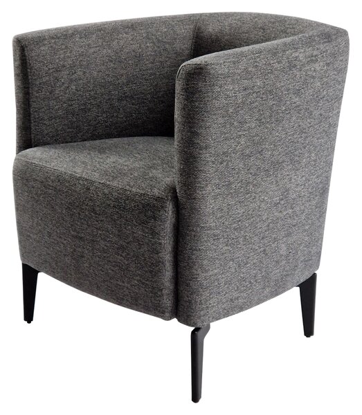 KONDELA Designové křeslo, šedá/černá, KAPY