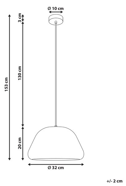 Závěsná lampa JOKU Kov Červená