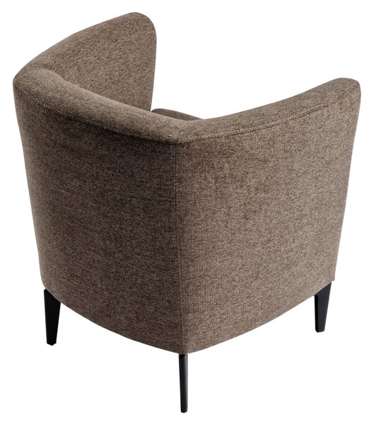 KONDELA Designové křeslo, hnědá/černá, KAPY
