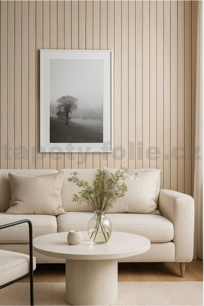 Samolepící lamely na zeď TPW3971702, cena za kus, rozměr 280 cm x 60 cm, světle hnědé, IMPOL TRADE