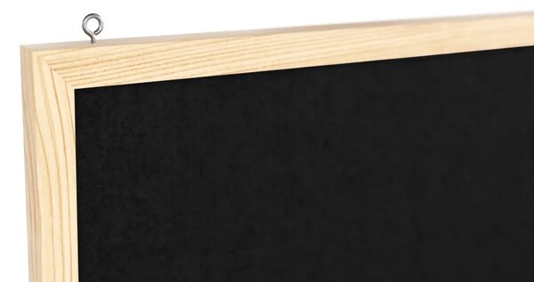 Textilní (plstěná) tabule 100 × 40 cm, černá, v lakovaném dřevěném rámu, TFBLACK104BK