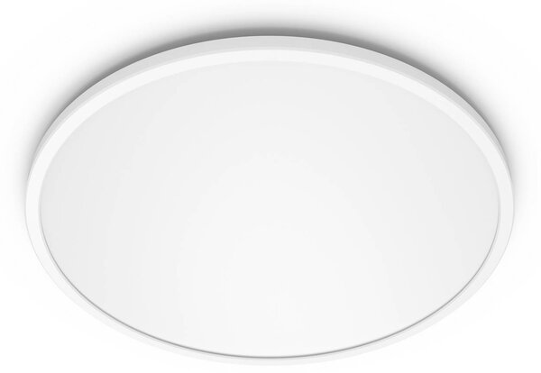 Philips LED SuperSlim, sada 2 ks, bílá, IP44, Ø 25 cm, 700 K, stmívatelný, Bílá / opál, Pracovna / kancelář, Plast, Moderní