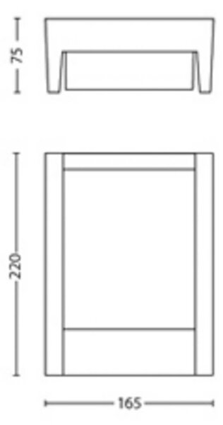 Philips LED venkovní nástěnné svítidlo Arbour 1-flg. 2 ks, 700 K, Černá, Hliník, Moderní