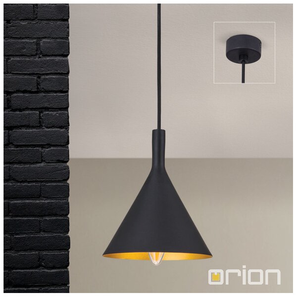 Orion HL6-1627 Závěsné svítidlo GUNDA zlato-černé