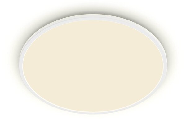 Philips LED stropní svítidlo SuperSlim, sada 2 ks, IP44, Ø 25 cm, 4 000 K, stmívatelný, Bílá / opál, Pracovna / kancelář, Plast, Moderní