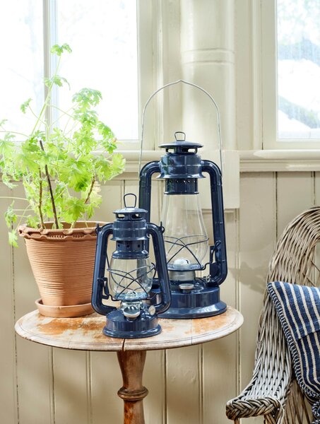 Petrolejová lampa Hurricane Dark Blue Large