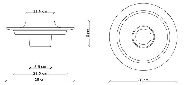 Ferroluce Nástěnné svítidlo VOILÀ, ∅ 28 cm, 1xE27 Barva: Zelená-žlutá