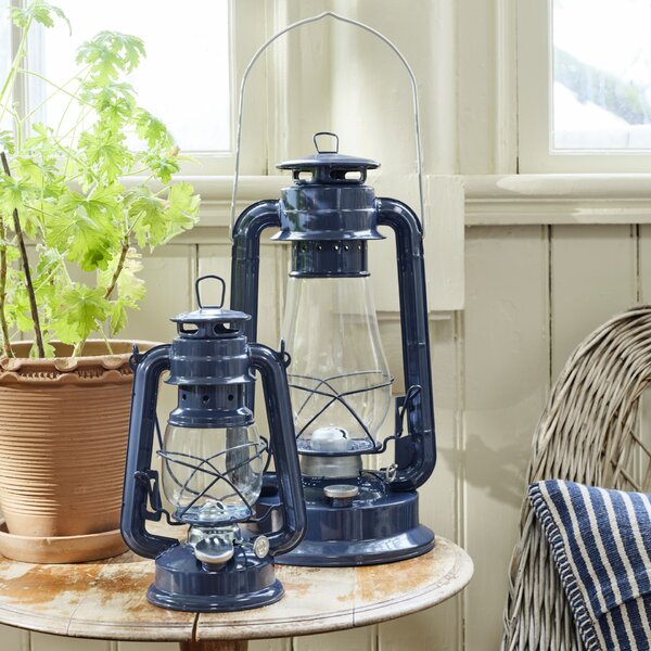 Petrolejová lampa Hurricane Dark Blue Large