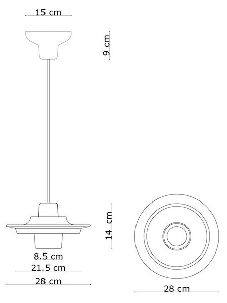 Ferroluce Závěsné svítidlo VOILÀ, ∅ 28 cm, 1xE14 Barva: Modrá-krémová