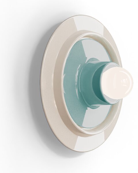 Ferroluce Nástěnné svítidlo VOILÀ, ∅ 28 cm, 1xE27 Barva: Zelená-žlutá