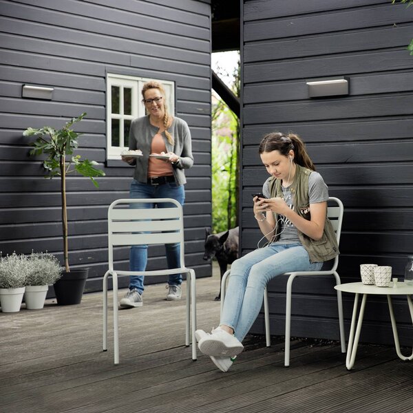 Philips LED venkovní nástěnné svítidlo Bustan UE, balení po 2 ks, 700 K, Černá, Hliník, Moderní, Nástěnné svítidlo