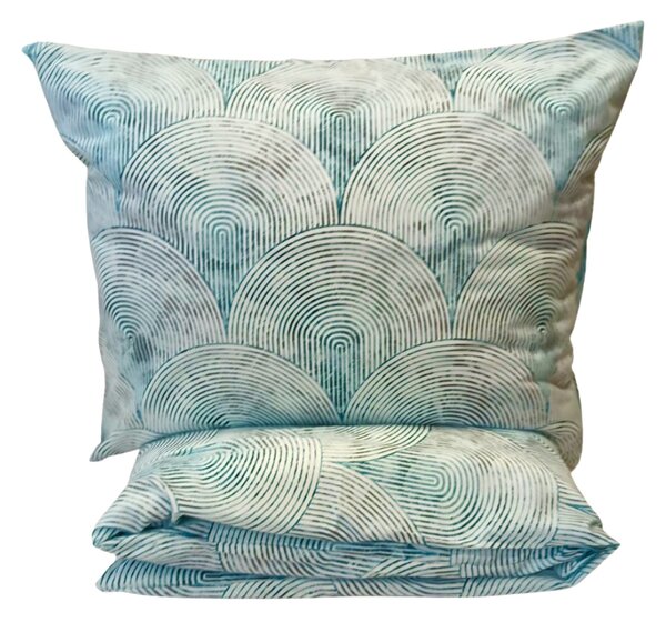 Povlečení bavlněné Fancy modrá 200x140cm+90x70cm TiaHome