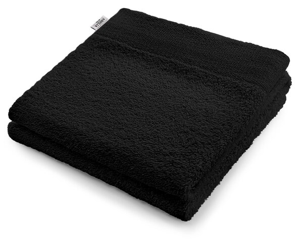 AmeliaHome - Sada bavlněných ručníků Černá Hladké AMARI-70x140 cm
