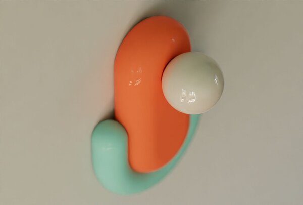 Ferroluce Nástěnné svítidlo ECLAIR, v. 35 cm, 1xG9 Barva: Oranžová-modrá
