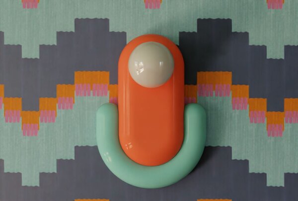 Ferroluce Nástěnné svítidlo ECLAIR, v. 35 cm, 1xG9 Barva: Oranžová-modrá
