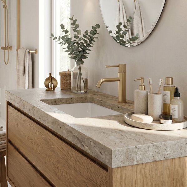 Rea Rea, Umyvadlová baterie Venti Brush Gold Low, REA-B9785