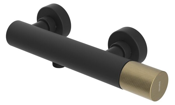 Sapho Sapho, ULTRATAP nástěnná sprchová baterie, černá mat/zlato mat, UT011TBG