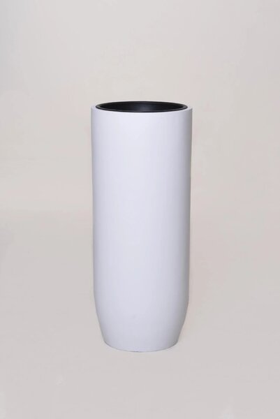 Květináč SOLERIO, výška 80 cm, sklolaminát, bílá