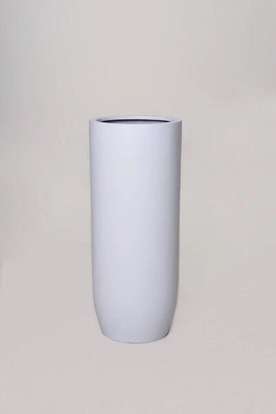 Květináč SOLERIO, výška 80 cm, sklolaminát, bílá