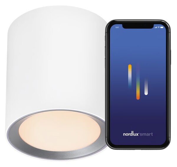 Nordlux Bílé kovové stropní LED světlo Landon Smart 12,5 cm