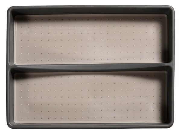 Kesper Organizér do šuplíku, šedý, protiskluzový, s přepážkou GREY 33 x 23 cm