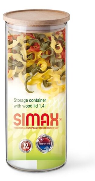 SIMAX NÁDOBA S DŘEVĚNÝM VÍKEM 1400 ML