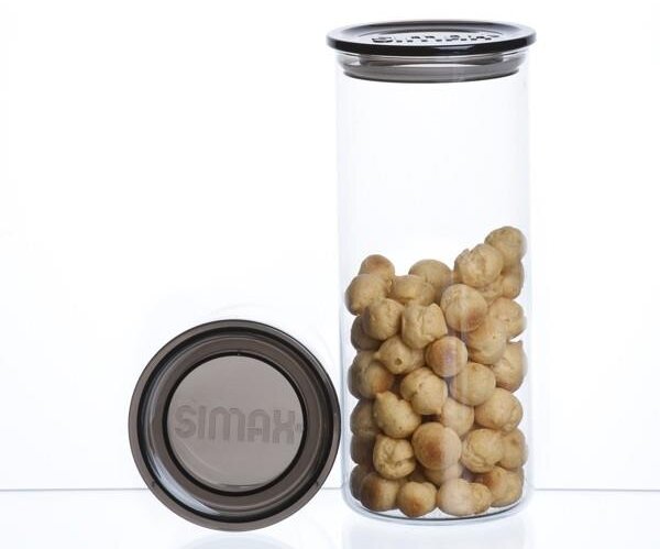 SIMAX NÁDOBA NA POTRAVINY S ČERNÝM VÍKEM 1400ML