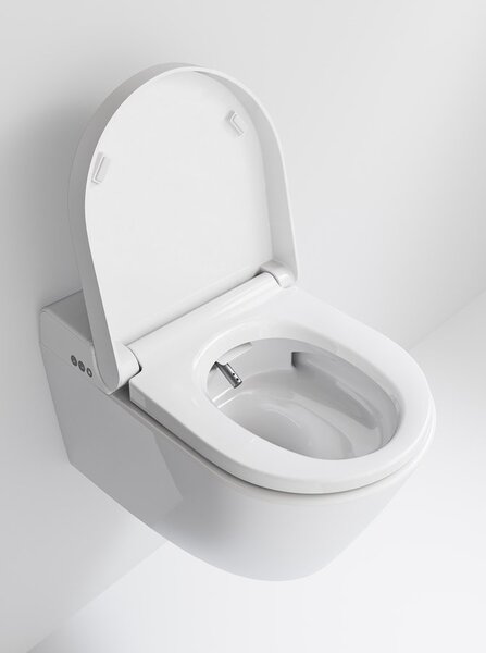 GSI GSI, WCLEAN závěsné WC Swirlflush s integrovaným elektronickým bidetem, bílá ExtraGlaze, 7418K11