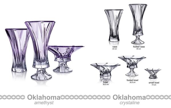 BOHEMIA OKLAHOMA VÁZA 320 MM