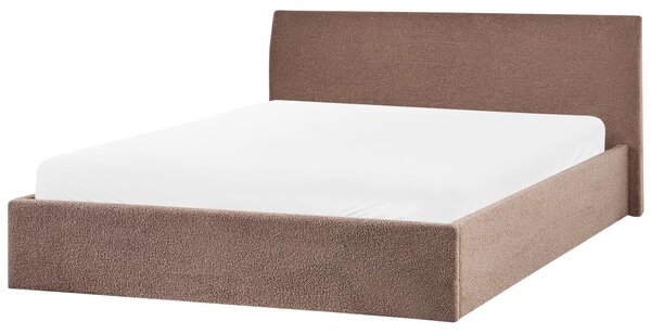Postel s úložným prostorem Buklé ORBEY 160 x 200 cm Hnědá