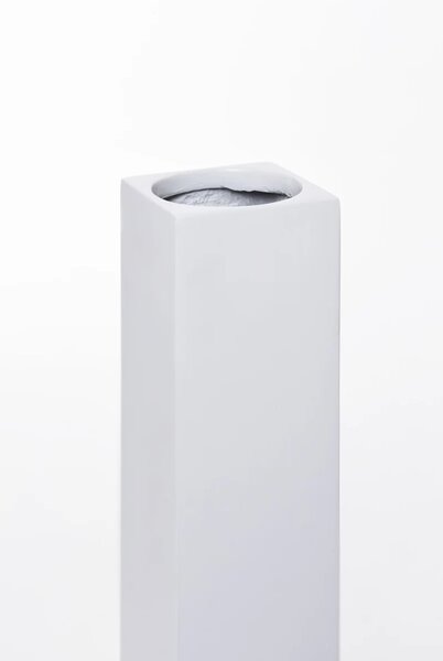 Elegantní váza OBELISK, sklolaminát, výška 100 cm, bílá