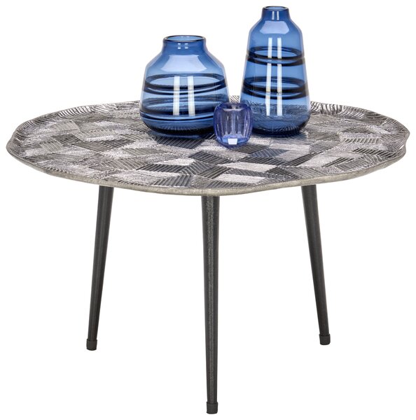 KONFERENČNÍ STOLEK, černá, barvy niklu, kov, 75/75/44 cm Ambia Home - Konferenční stolky