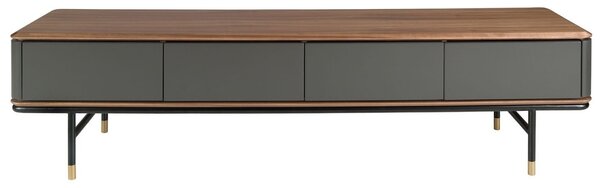 -25 % Dny MOMENTI– Šedý lakovaný TV stolek Angel Cerdá No. 3265, 200 x 45 cm