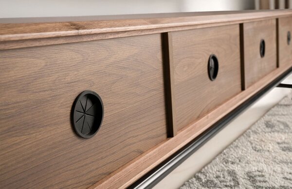 -25 % Dny MOMENTI– Šedý lakovaný TV stolek Angel Cerdá No. 3265, 200 x 45 cm