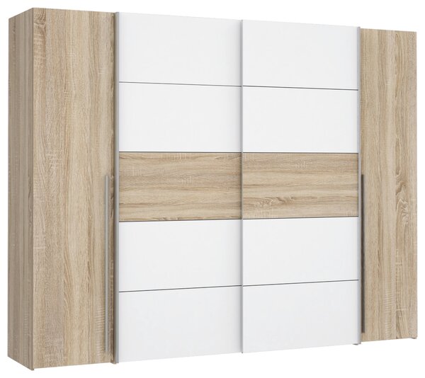 ŠATNÍ SKŘÍŇ, bílá, Sonoma dub, 270/210/61 cm Carryhome - Šatní skříně, Online Only