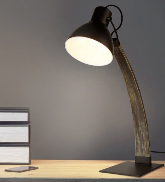 Searchlight EU1039BK Stolní lampa NANNA jasanové dřevo