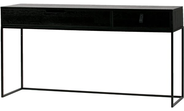 WOOOD Černý masivní dubový toaletní stolek Frax 140 cm
