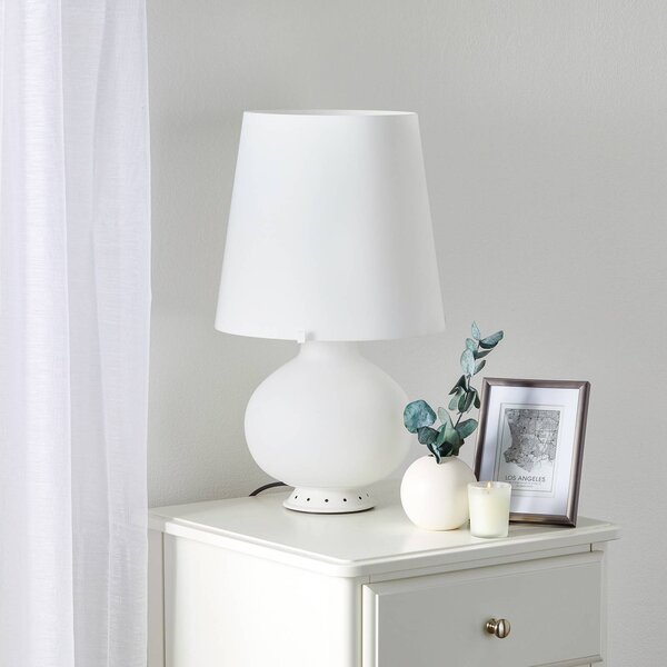 Fontana Arte - stolní lampa 53 cm, Bílá / opál, Ložnice, Sklo, Design