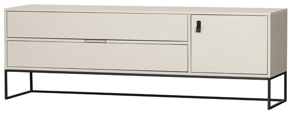 WOOOD Světle šedý borovicový TV stolek Frax 180 x 44 cm