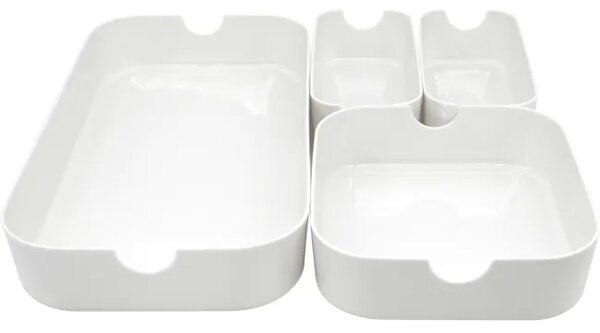 Senseo Organizér do šuplíku, do kuchyně i do koupelny, sada 4ks ESSENTIAL, bílá