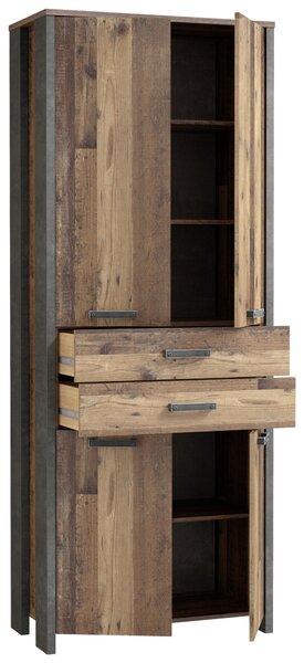 SKŘÍŇ NA ŠANONY, hnědá, tmavě šedá, 86/221/42 cm MID.YOU - Online Only kancelářský nábytek, Online Only