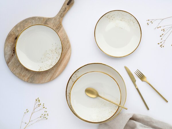 KOMBINOVANÁ SOUPRAVA, 12dílné, kamenina Creatable - Online Only nádobí, Online Only
