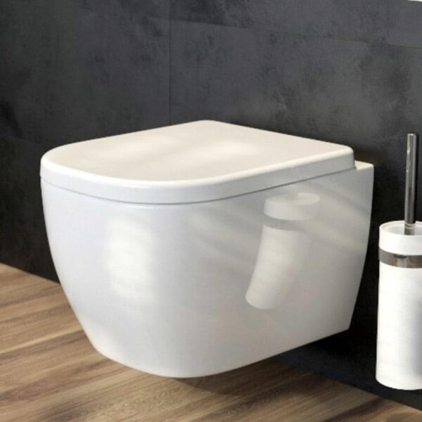 OLTENS Podlahové WC Vernal s hlubokým splachováním, model PureRim, rozměry 34,5 x 50 cm, sada včetně toaletního sedátka, s technologií SmartClean