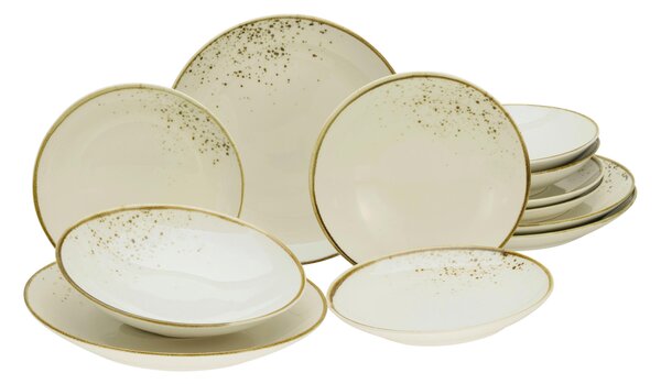 KOMBINOVANÁ SOUPRAVA, 12dílné, kamenina Creatable - Online Only nádobí, Online Only